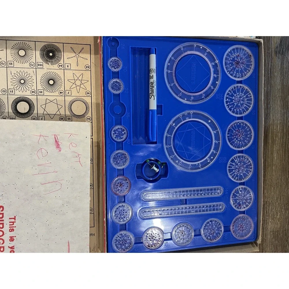 Vintage 1967 Spirograph Set Incomplete Vintage 1960s Kenner ToyMissing 2 Piece